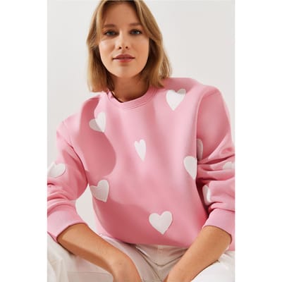 Oversized Geborduurd Crewneck Sweatshirt