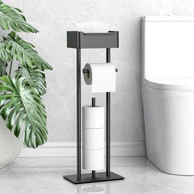 MRKK® Toiletbutler - Toiletrolhouder - Toilet Butler - Borstel met Houder - Badkameropberg