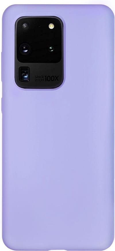 BMAX Siliconen hard case hoesje geschikt voor Samsung Galaxy S20 Ultra / Hard Cover / Beschermhoesje / Telefoonhoesje / Hard case / Telefoonbescherming - Lichtpaars