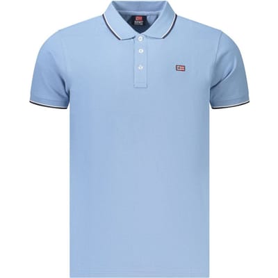 Noorwegen 1963 Azzurro Katoenen Heren Polo