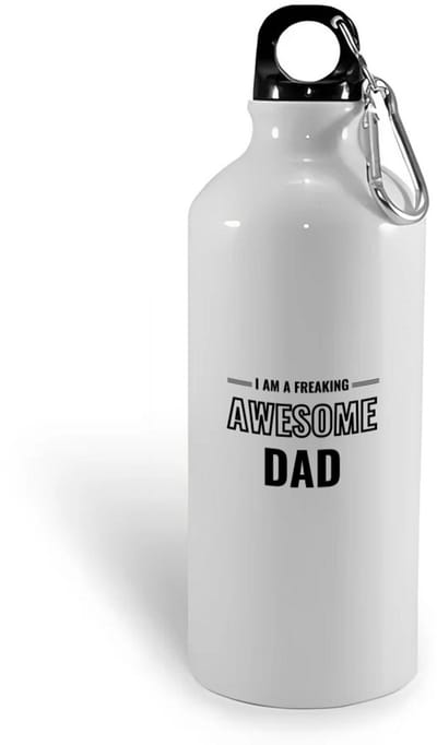 Hacebo® - I am a freaking awesome dad waterfles - Papa - de meest geweldigste vader - vader cadeautjes - vaderdag - verjaardagscadeau - verjaardag - cadeau - geschenk - kado - gift - vader artikelen - water fles - 400ML