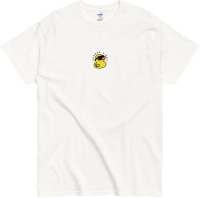 Grappig Dames en Heren Zomer Sferen T Shirt - Cartoon Badeendje Summer Vibes - Wit - S