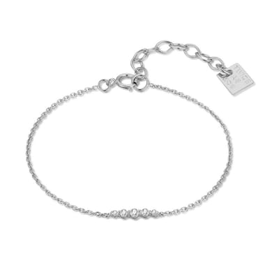 Twice As Nice Armband in zilver, zirkonia Zilverkleurig 16cm+3cm