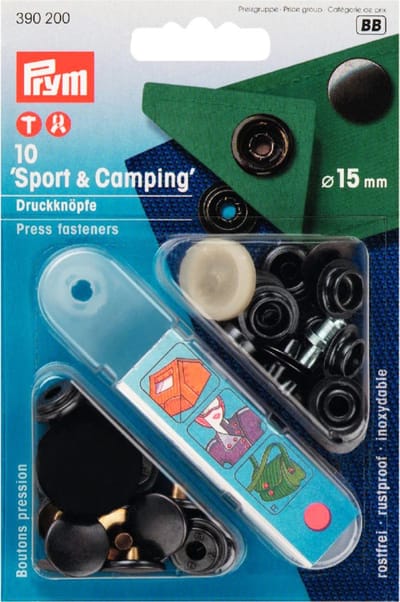 Naaivrijdrukknopen SPORT&CAMPING 15 mm gebronsd 10 st. - Drukknopen Sport & Camping - Prym