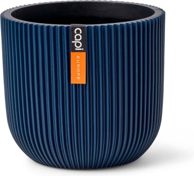 Capi Europe - Bloempot bol Groove Colours - 8x6 - Donkerblauw - Opening Ø6 - Bloempot voor binnen - 5 jaar garantie - BGVDB131