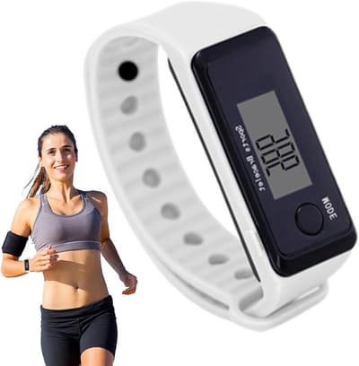 Stap Teller Horloge - Activiteitstracker Calorieënteller - Dagelijkse Activiteit Volgen - Nauwkeurige Staptelling - Lichtgewicht Ontwerp - Wit