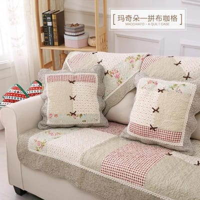 Hot Selling All-season Universele Anti-slip Bankmat Nieuwe Landelijke Stijl Kussen Bankovertrek Klein Bloemen Han Stijl Rugleuning Handdoek 70*70cm