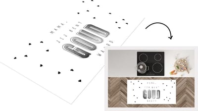 Keukenloper - Loper keuken - Spreuken - Quotes Mama Jij Bent Goud Waard - Moeder - Moederdag cadeautje - Liefste mama - zwart wit - 120x60 cm - Keukenloper vinyl