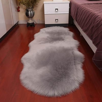 Pv Fluwelen Tapijten Voor Woonkamer Slaapkamer Tapijten Fluffy Bont Tapijten Woondecoratie 7 Kleuren Aangepaste Vloermat Thuis 40x60cm gray