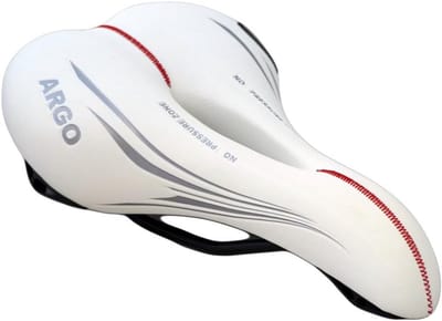 Comfortabel Fietszadel Leer Wit voor Mountainbike Stadsfiets Trekking - Unisex