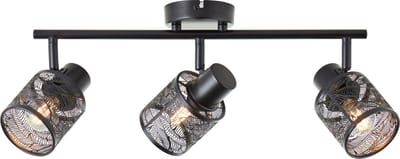 Brilliant Zwarte plafondlamp Bano 3-lichts - 99870/76
