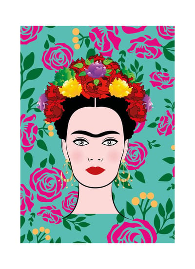HappyBook - Planner - Hardcover - Frida Kahlo - Weekplanner - Structuur - Geen Datum - Planning - Business Plan - Zakelijke planner - Doelen Behalen - Plannen opschrijven - Elastiek - Boekenlegger - Roosjes - Frida - Doelen