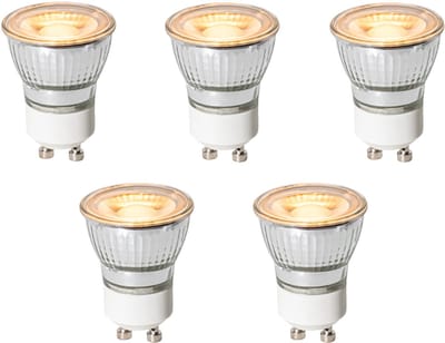 LUEDD Set van 5 GU10 dimbare LED lampen 35mm 4W 200 lm 2200K