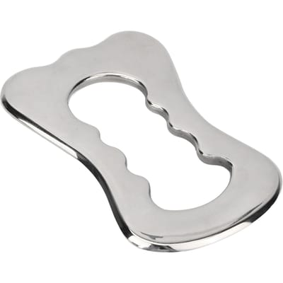 Roestvrijstalen Gua Sha Bord Ergonomisch Vermoeidheid Pijnverlichting Schraap Massage Tool Voor Nek Rug white