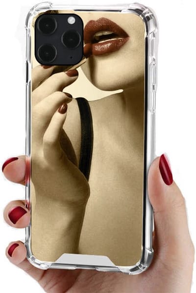 Hoesje geschikt voor iPhone 14 - Backcover - Spiegel - TPU - Goud