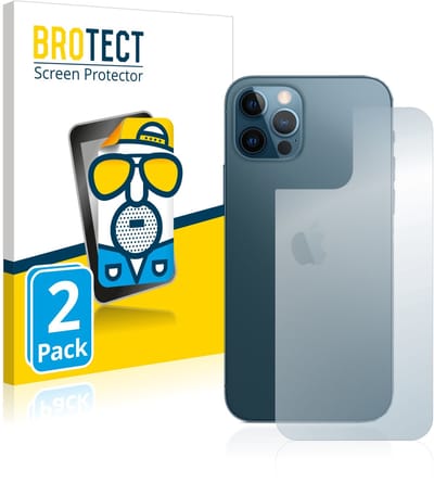 BROTECT - Screenprotector voor Apple iPhone 12 Pro (Achterkant) - Folie Beschermfolie matte 2 Stuks