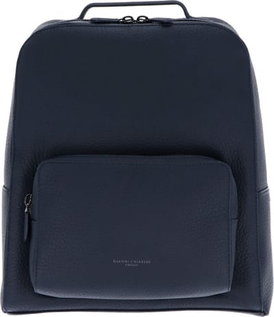 GIANNI CHIARINI Leren Rugzak met laptopvak Backpack Navy Donkerblauw