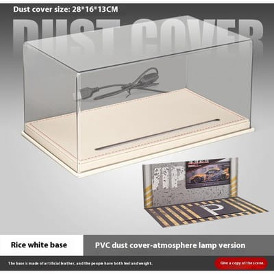 1:24 Automaat Basis PVC Stofkap Automodel Transparante Vitrine Cadeau Voor Jongens Woondecoratie Ornament Met Licht