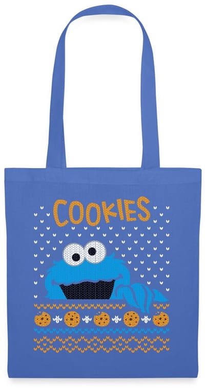 Sesamstraat Koekiemonster Cookies Lelijk Kerst Tas Van Stof Schoudertas