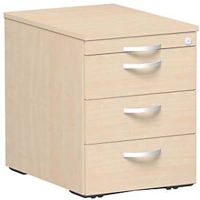Verrijdbaar ladeblok ALICANTE, 3 schuifladen, B 430 x D 600 x H 566 mm, esdoornpatroon