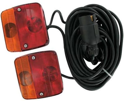 AANHANGERVERLICHTINGSSET MET MAGNETEN 7,5+2,5M KABEL (1ST)