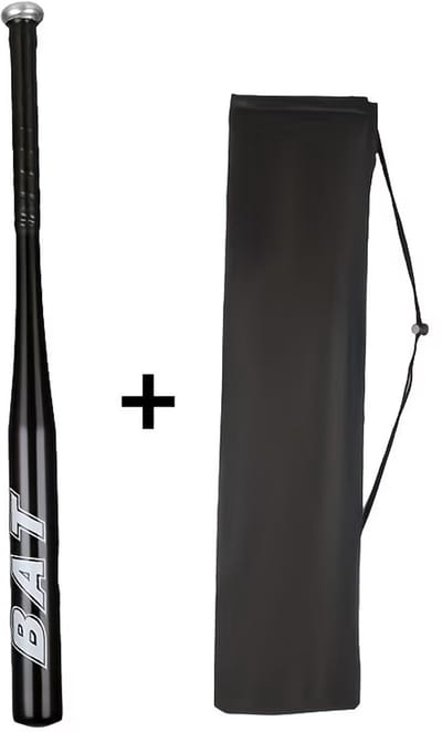Zwarte Aluminium Honkbalknuppel voor Kinderen met Draagtas – 51 cm, Lichtgewicht & Duurzaam