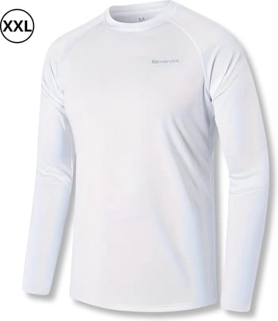 Livano Rash Guard - Surf Shirt - Zwemkleding - UV Beschermende Kleding - Voor Zwemmen - Surfen - Duiken - Wit - Maat XXL