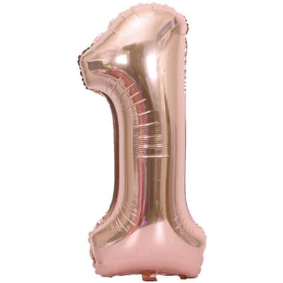 40 inch Grote Roségouden Foliecijfer 0-9 Ballonnen voor Bruiloft Verjaardagsfeest Decoratie(Nummer 1) beige