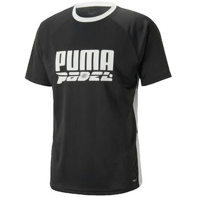 Puma Teamliga Logo T-shirt Met Korte Mouwen Zwart S Man