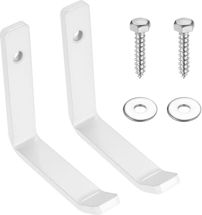 2 stuks wandhaken, garagehaken, heavy duty haken, apparaathaken, ladderhaken, J-haken, universele haken, wandhouder, tuinslang, wit