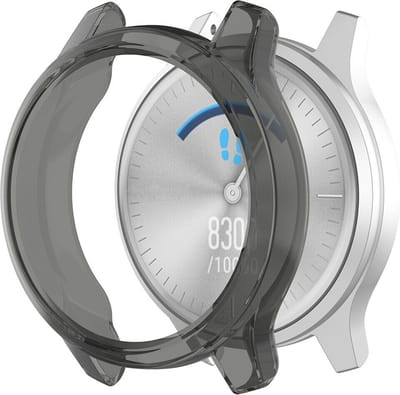 Strap-it TPU case - bescherm hoesje geschikt voor Garmin Vivomove Style / Luxe TPU case (transparant-zwart)