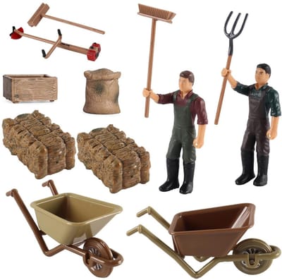 Dailygoods - 12-delige Miniatuur Boerderij Dieren Modelset