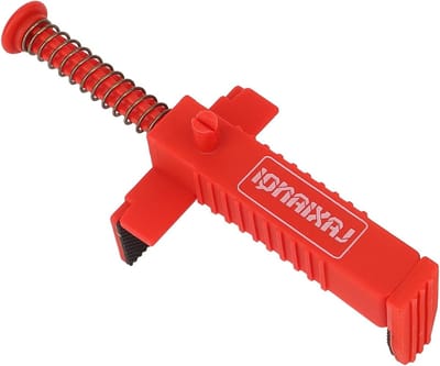 Meetgereedschap Baksteen Bekleding - Loodgieter Tool Positionering - Metselen Lijn Creëren - Veerbelaste Steen Klem - 16.4 cm - Rood