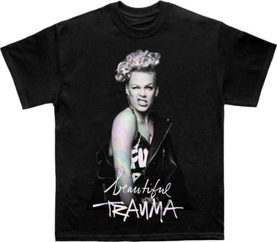 Pink - Wink Heren T-shirt - XL - Zwart