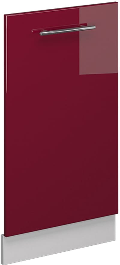 Vicco Fame-Line Vaatwasserfrontpaneel – 45 cm zonder werkblad Bordeauxrode hoogglans