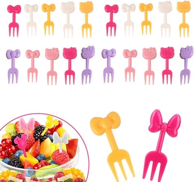 Mini fruitvorken voor kindvriendelijke snacks - 20 herbruikbare prikkers
