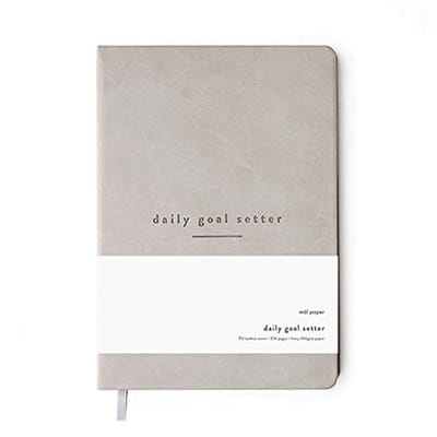 Daily Goal Setter Planner - Grijs, 6 maanden, 274 pagina's, Soft Cover Productiviteitsdagboek met Affirmaties