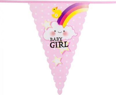 Boland - PE vlaggenlijn 'Baby girl' (6 m)
