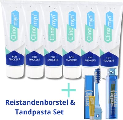 Clinomyn Fresh Mint Smokers Tandpasta - Rokers Tandpasta - 6 x 75 ml - Tandpasta Voordeelverpakking