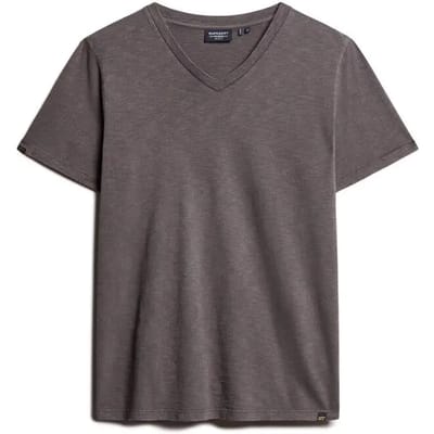 Superdry - Slub-T-shirt met V-hals en korte mouwen - Heren - T-shirts
