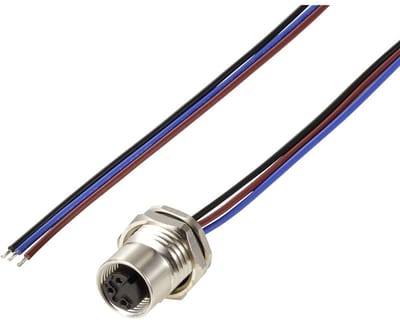 TRU COMPONENTS TC-12833056 Sensor/actuator inbouwbus M12 Aantal polen (sensoren): 3 Bus, inbouw 0.5 m 1 stuk(s)