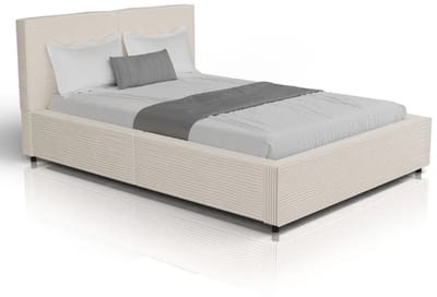 Gestoffeerd Bed Salerno - Corduroy - 140x200cm - Beige