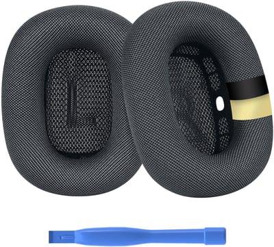 Vervangende Oorkussens voor AirPods Max Hoofdtelefoon van MMOBIEL – Premium - Mesh Fabric Koptelefoon Oorkussens met Siliconen Laag – Noise Isolation Hoofdtelefoon Earpads – Middernacht