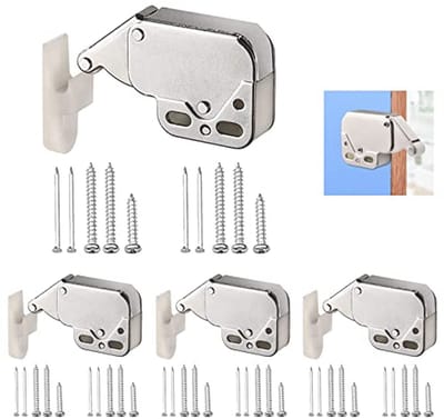 4 Stuks Automatische Veersloten voor Deuren en Kasten - Mini Veerlatch voor Raamschuren, Poorten en Meubels