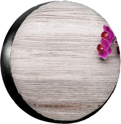 Reservewielhoes - Bandenbeschermer - Transport en Opslag - Verstelbaar Koord - Universeel 14-17 Inch - Bloemen Hout