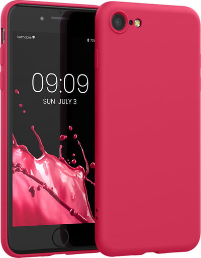 kwmobile telefoonhoesje geschikt voor Apple iPhone SE (2022) / iPhone SE (2020) / iPhone 8 / iPhone 7 - Hoesje voor smartphone - Back cover in awesome pink
