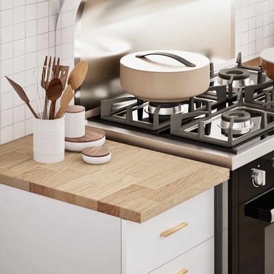Vidaxl Plan de Travail de Cuisine, 40X63,5X2,7 Cm, Rectangulaire, Bois de Chêne Massif