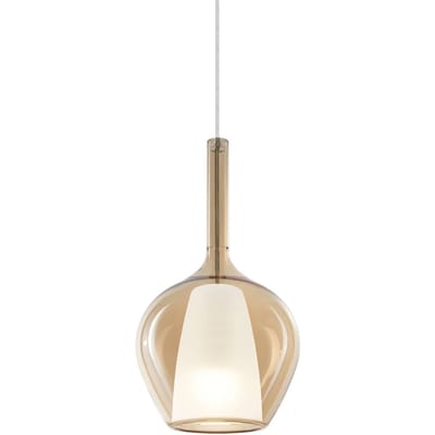 Ideal Lux hanglamp Kalique 1, amberkleurig, Ø 18 cm