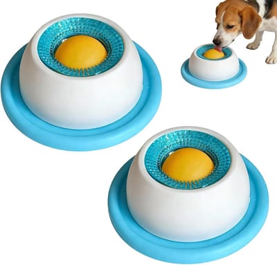 Honden Likmat - Huisdier Verrijking - Langzaam Eten - Antislip Design - 2 Stuks - Blauw