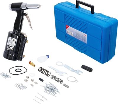 Lucht Popnagelmachine - Klinknageltang - Metaal Verbinden - Automatische Klinknagel Invoer - 24-48 mm - Zwart/Zilver